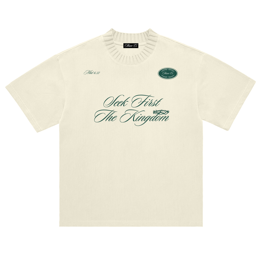 Mat 6:33 Knitted Collar Tee