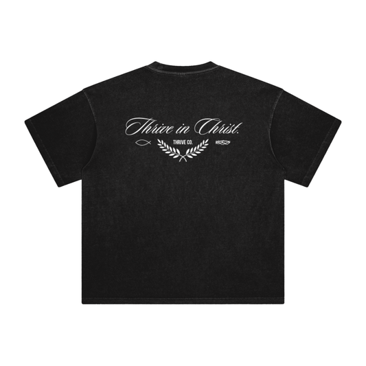 Vivir en Cristo / Thrive in Christ Tee – Retro Black