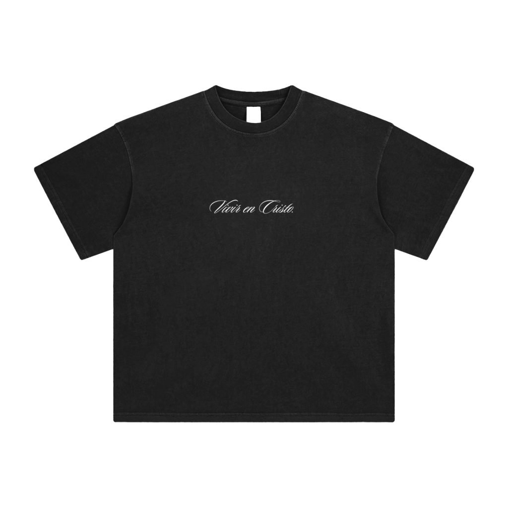 Vivir en Cristo / Thrive in Christ Tee – Retro Black